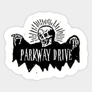 parkway drive skeleton skull Sticker